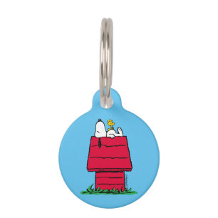 Peanuts Snoopy & Woodstock Doghouse Pet ID Tag