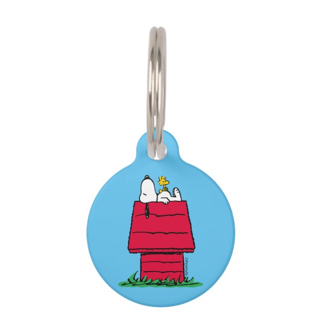 Peanuts | Snoopy & Woodstock Doghouse Pet ID Tag (Front)