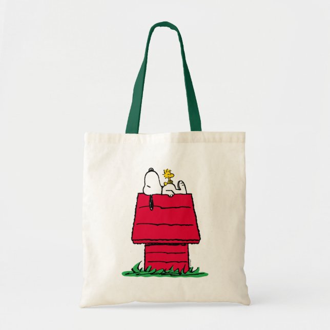 Peanuts | Snoopy & Woodstock Doghouse Tote Bag (Front)