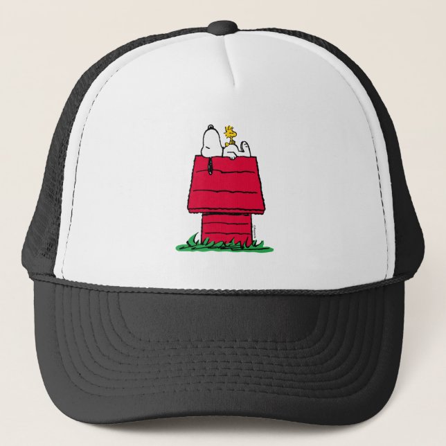 Peanuts | Snoopy & Woodstock Doghouse Trucker Hat (Front)
