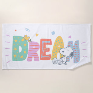 Peanuts Snoopy & Woodstock Dream Beach Towel