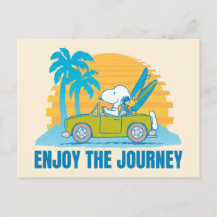 Peanuts Snoopy & Woodstock Enjoy the Journey Postcard