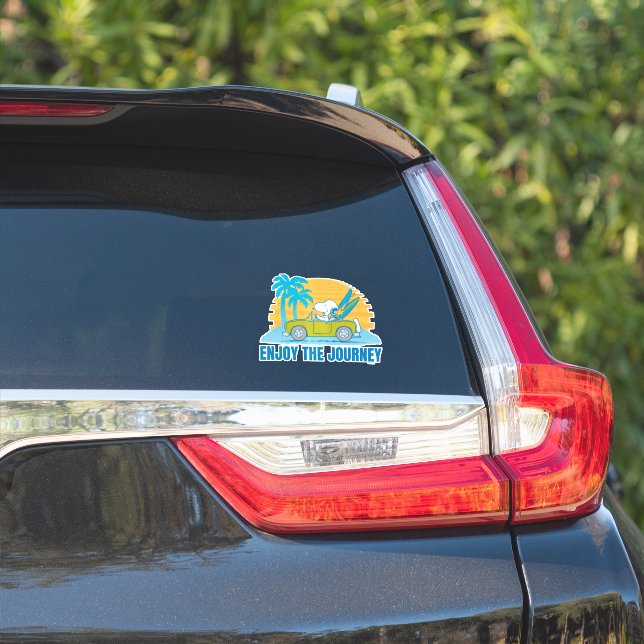 Peanuts | Snoopy & Woodstock Enjoy the Journey Sticker (Car Side)