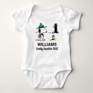 Peanuts   Snoopy & Woodstock Family Vacation Baby Bodysuit