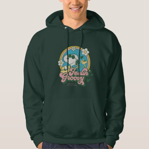 Peanuts  Snoopy  Woodstock Feelin Groovy Hoodie