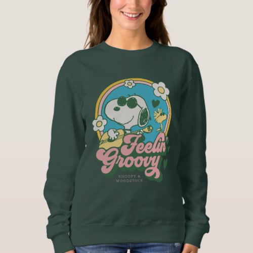 Peanuts  Snoopy  Woodstock Feelin Groovy Sweatshirt