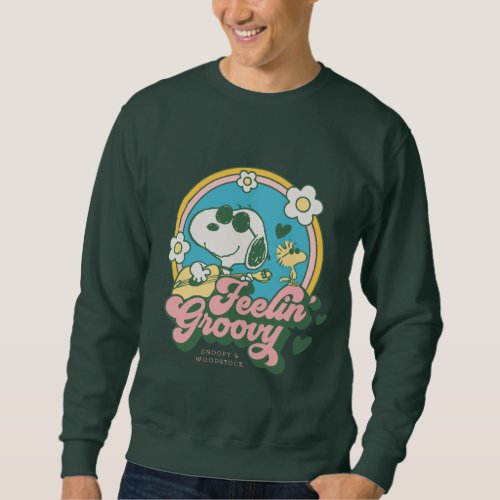 Peanuts  Snoopy  Woodstock Feelin Groovy Sweatshirt