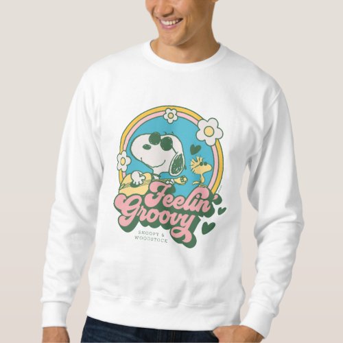 Peanuts  Snoopy  Woodstock Feelin Groovy Sweatshirt