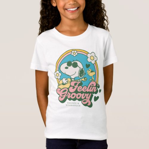 Peanuts  Snoopy  Woodstock Feelin Groovy T_Shirt