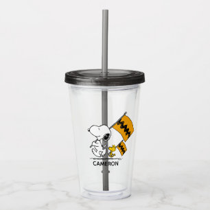 Peanuts   Snoopy & Woodstock Flags Acrylic Tumbler