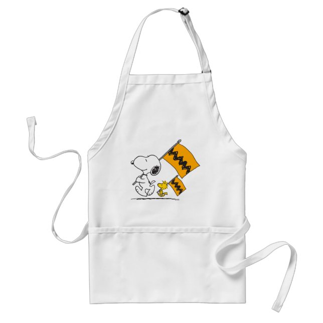 Peanuts | Snoopy & Woodstock Flags Adult Apron (Front)