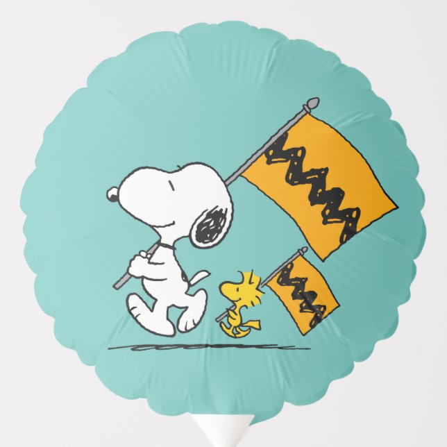 Peanuts | Snoopy & Woodstock Flags Balloon (Front)