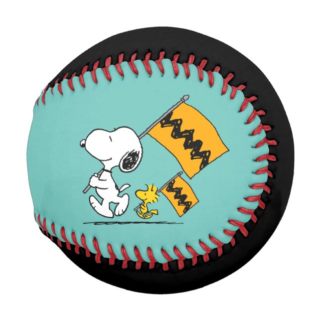 Peanuts | Snoopy & Woodstock Flags Baseball (Front Right)