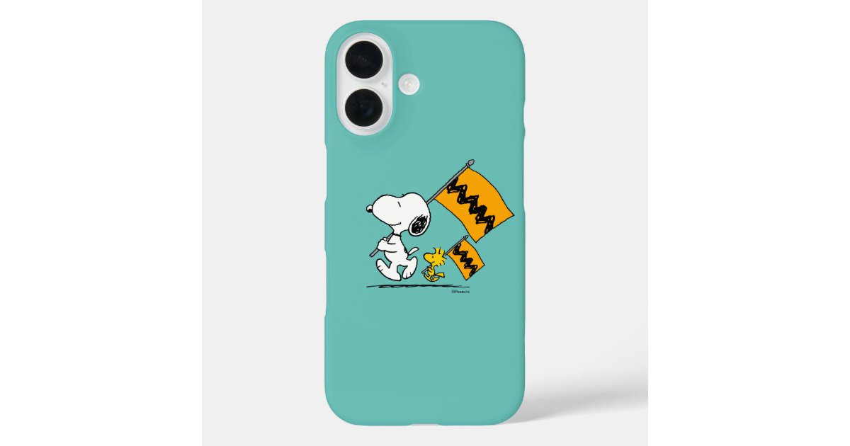 Peanuts | Snoopy & Woodstock Flags Case-Mate iPhone Case | Zazzle