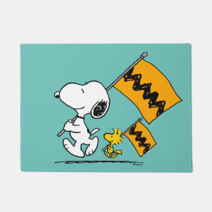 Buy: PEANUTS® Snoopy and Woodstock Winter Slumber Party Doormat