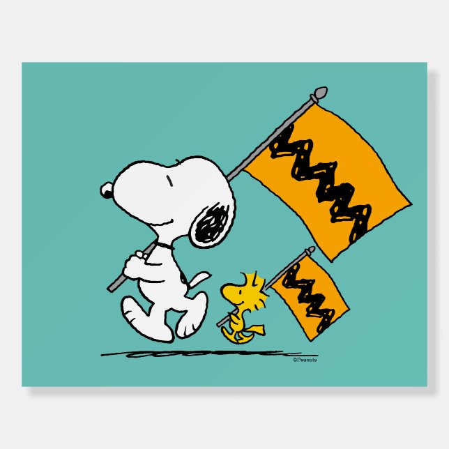 Peanuts | Snoopy & Woodstock Flags Foam Board (Front)