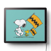 Peanuts | Snoopy & Woodstock Flags LED Sign (Lights Off)