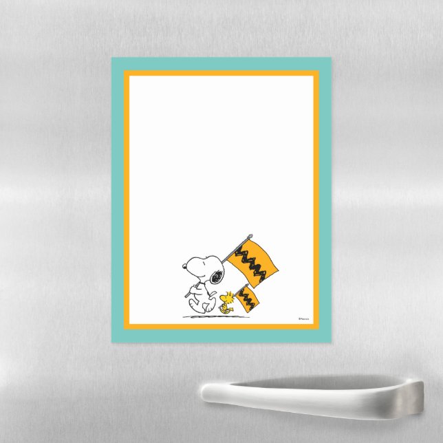 Peanuts | Snoopy & Woodstock Flags Magnetic Dry Erase Sheet (In Situ)