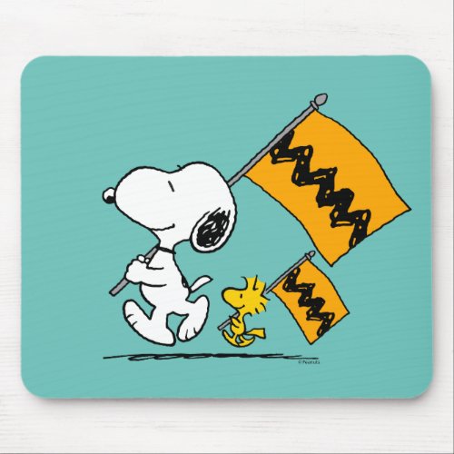 Peanuts  Snoopy  Woodstock Flags Mouse Pad