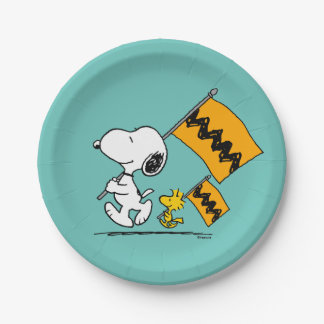 Peanuts | Snoopy & Woodstock Flags Paper Plates