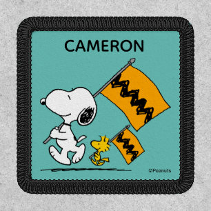 Peanuts Snoopy & Woodstock Flags Patch