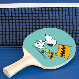 Peanuts Snoopy & Woodstock Flags Ping Pong Paddle