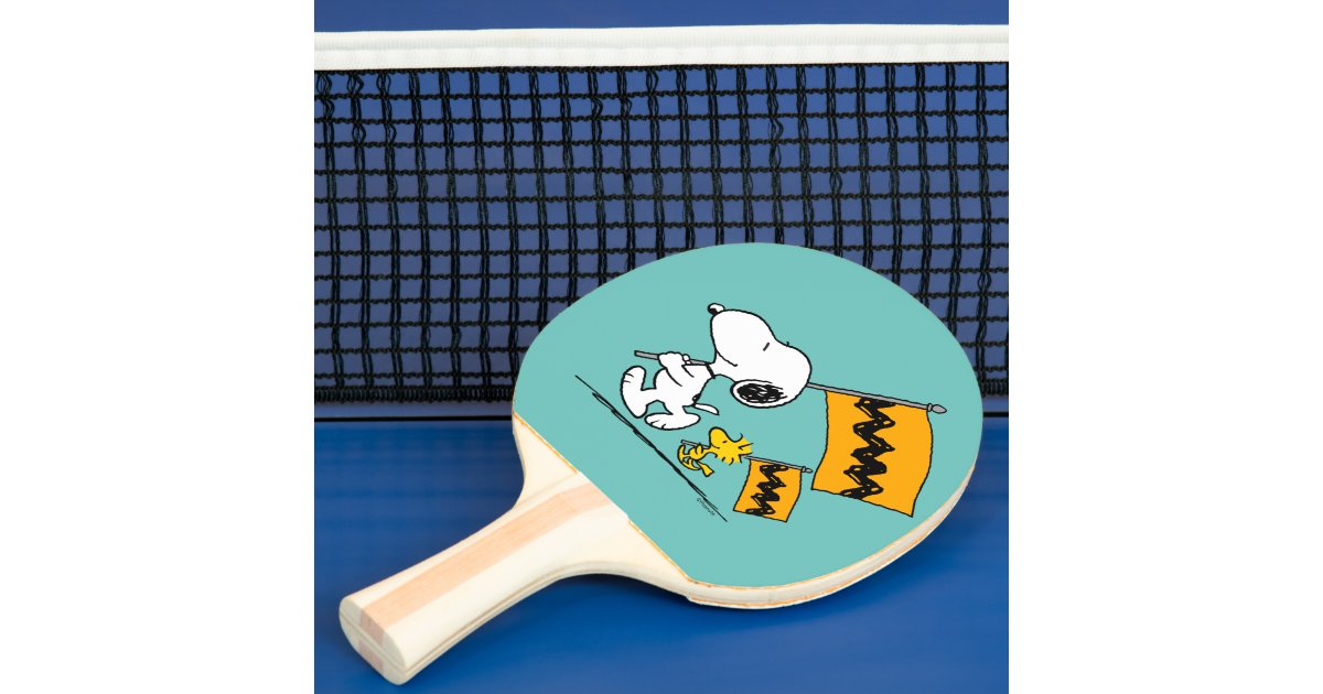 Peanuts | Snoopy & Woodstock Flags Ping Pong Paddle | Zazzle