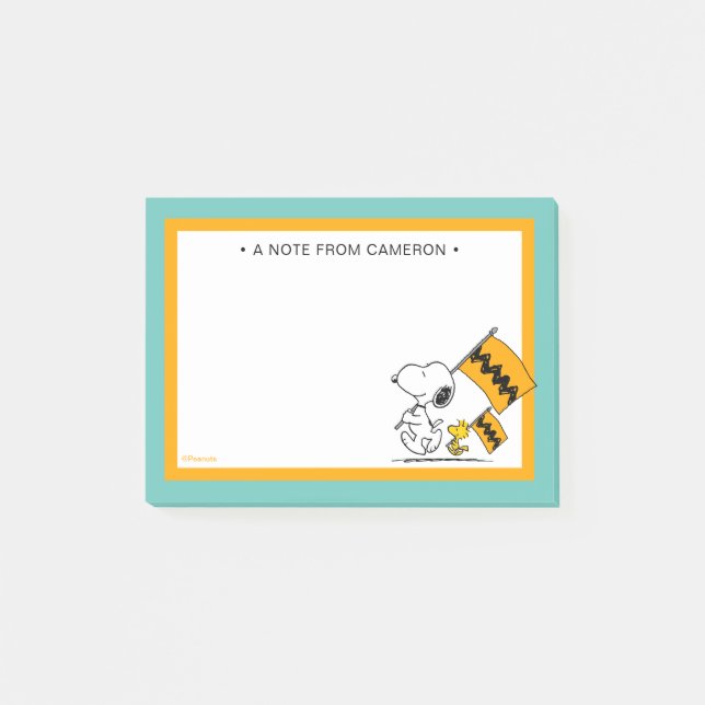 Peanuts | Snoopy & Woodstock Flags Post-it Notes (Front)