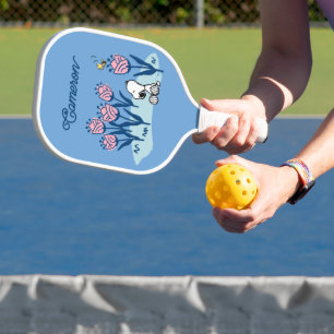 Peanuts Snoopy & Woodstock Flower Add Your Name Pickleball Paddle