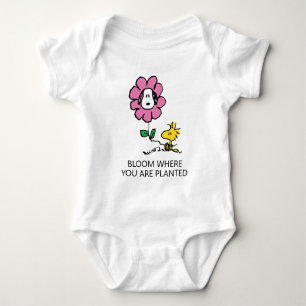 Peanuts   Snoopy & Woodstock Flower Baby Bodysuit