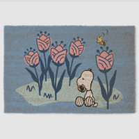 Peanuts | Snoopy & Woodstock Flower Garden Fiber Doormat