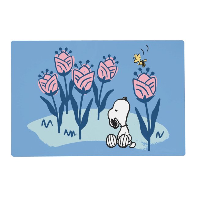 Peanuts | Snoopy & Woodstock Flower Garden Placemat (Front)