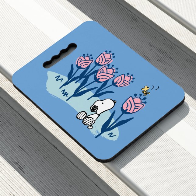 Peanuts | Snoopy & Woodstock Flower Garden Seat Cushion (In Situ)
