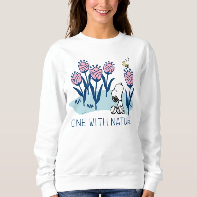 Peanuts | Snoopy & Woodstock Flower Garden Sweatshirt (Front)