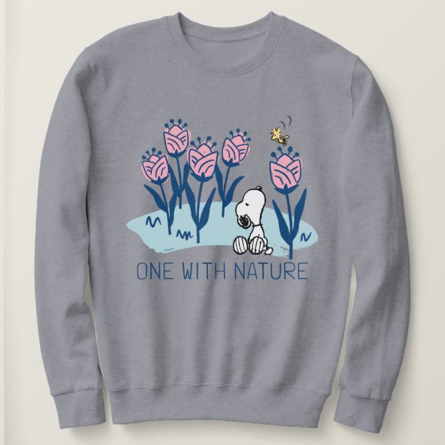 Peanuts | Snoopy & Woodstock Flower Garden Sweatshirt (Design Front)
