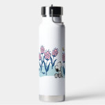 Peanuts | Snoopy & Woodstock Flower Garden Water Bottle<br><div class="desc">Check out this fun Peanuts design featuring Snoopy and Woodstock.</div>