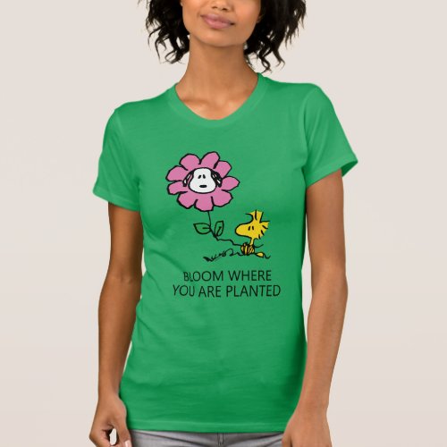 Peanuts  Snoopy  Woodstock Flower T_Shirt