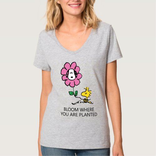 Peanuts  Snoopy  Woodstock Flower T_Shirt