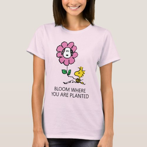 Peanuts  Snoopy  Woodstock Flower T_Shirt