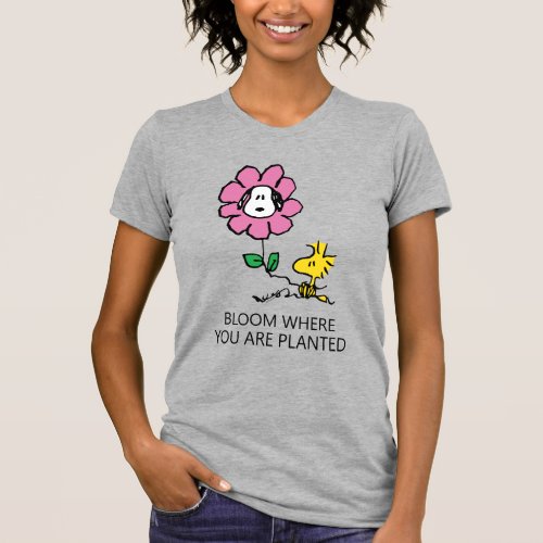 Peanuts  Snoopy  Woodstock Flower T_Shirt