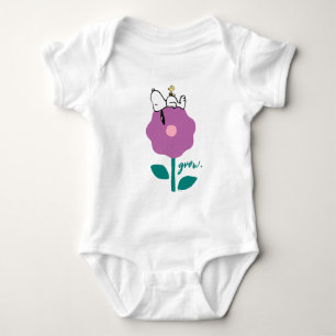 Peanuts Snoopy & Woodstock Flower Whistle Baby Bodysuit