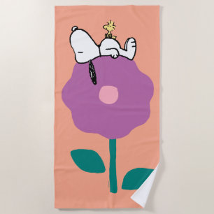 Peanuts Snoopy & Woodstock Flower Whistle Beach Towel