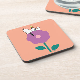 Peanuts   Snoopy & Woodstock Flower Whistle Beverage Coaster