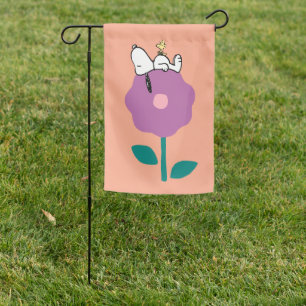 Peanuts   Snoopy & Woodstock Flower Whistle Garden Flag