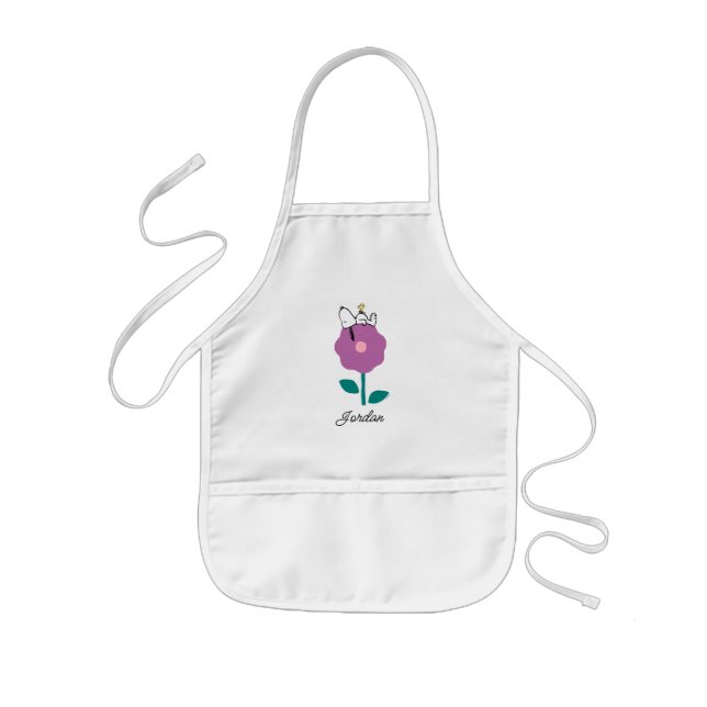 Peanuts | Snoopy & Woodstock Flower Whistle Kids' Apron (Front)