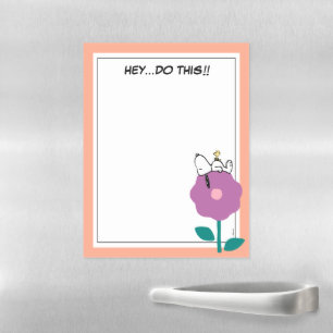 Peanuts   Snoopy & Woodstock Flower Whistle Magnetic Dry Erase Sheet