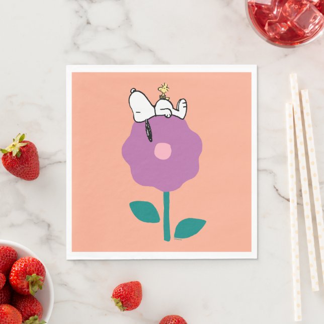 Peanuts | Snoopy & Woodstock Flower Whistle Napkins (Insitu)