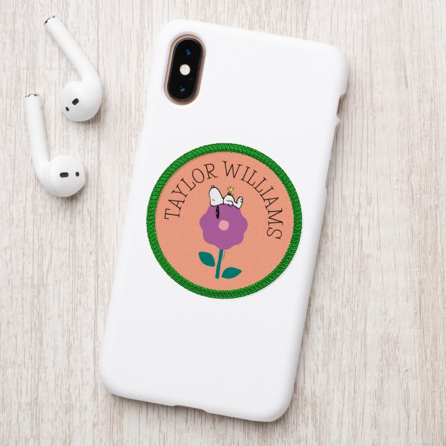 Peanuts | Snoopy & Woodstock Flower Whistle Patch (On Phone Back)