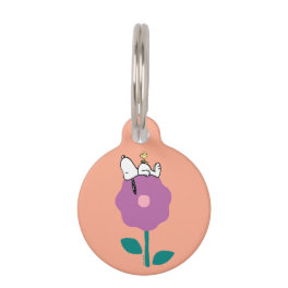 Peanuts Snoopy & Woodstock Flower Whistle Pet ID Tag