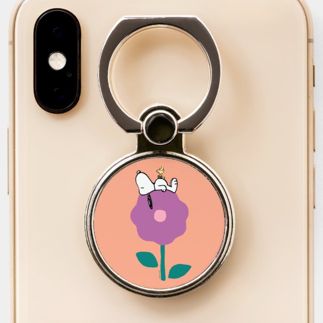 Peanuts | Snoopy & Woodstock Flower Whistle Phone Ring Stand (Close Up)